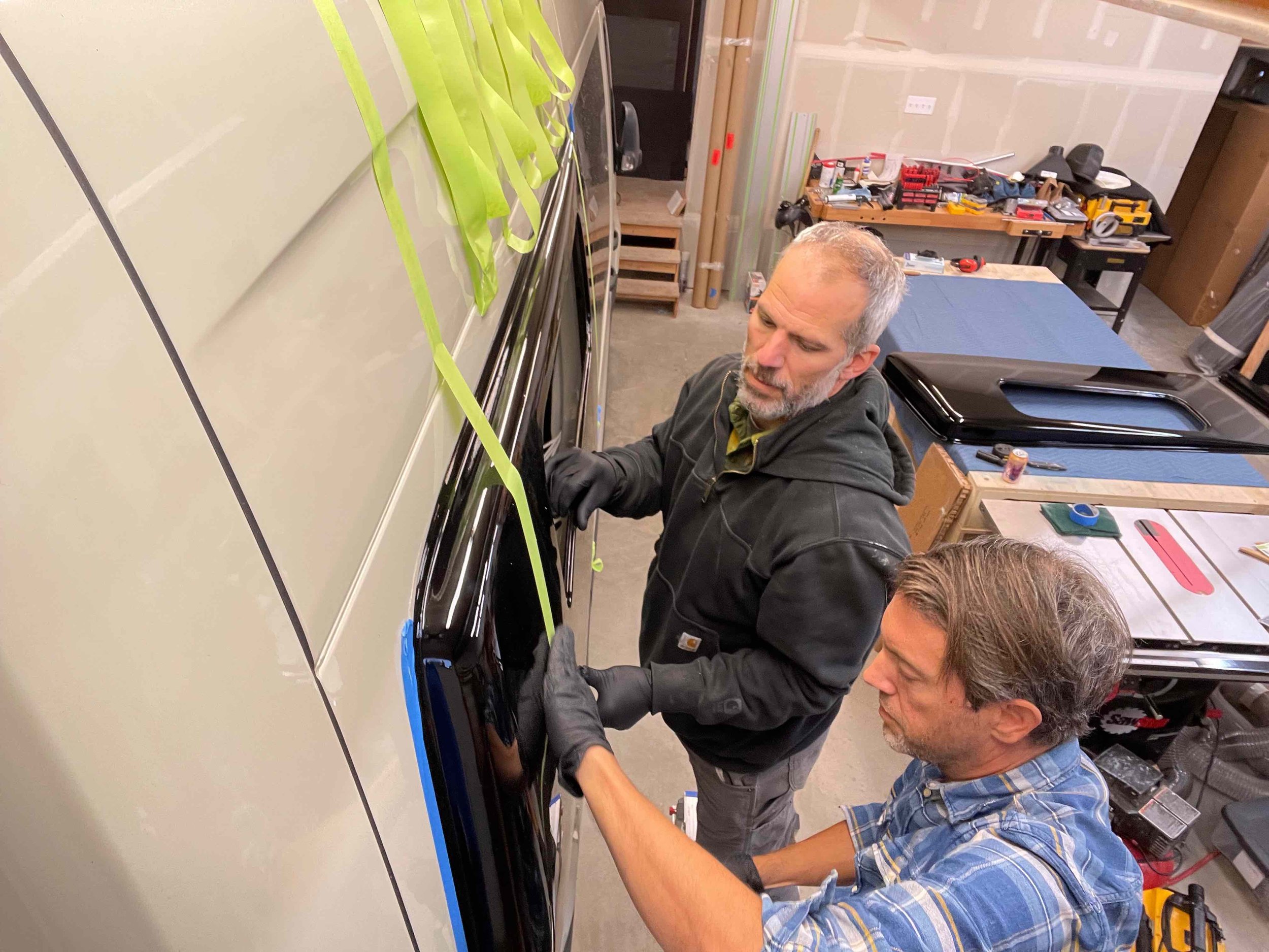 co-building - installing flarespace flares with client